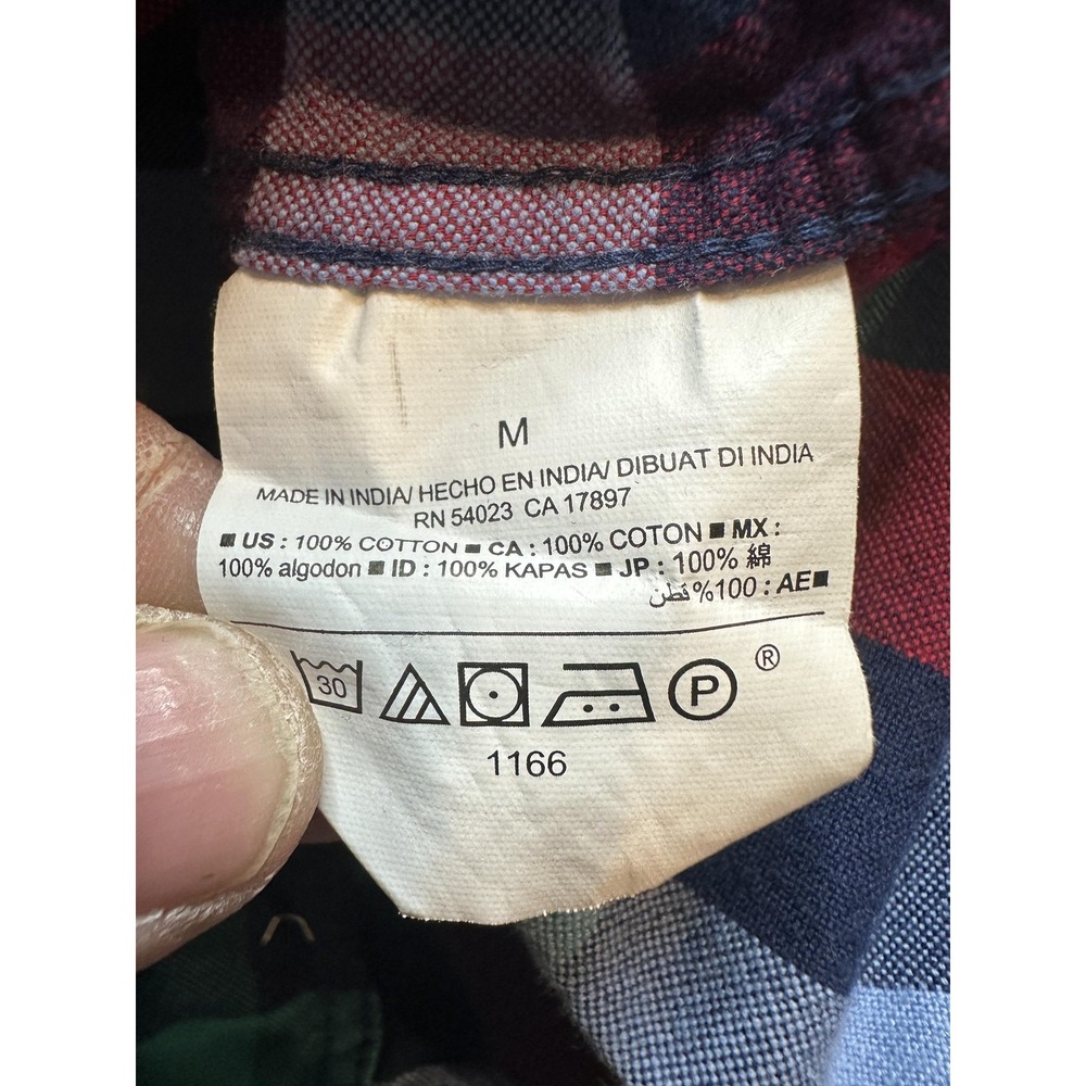 Old Navy Shirt Mens Medium Long Sleeve Plaid Slim Fit Oxford Button Down - Picture 7 of 14
